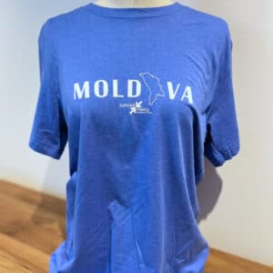 Blue Moldova Country Outline Tee