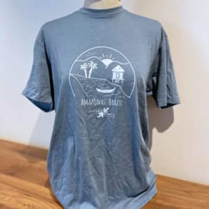 Blue Amazon Village Scene T-Shirt