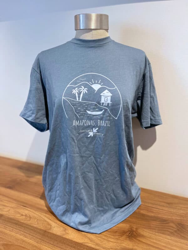 Blue Amazon Village Scene T-Shirt