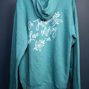 Teal Script Hoodie