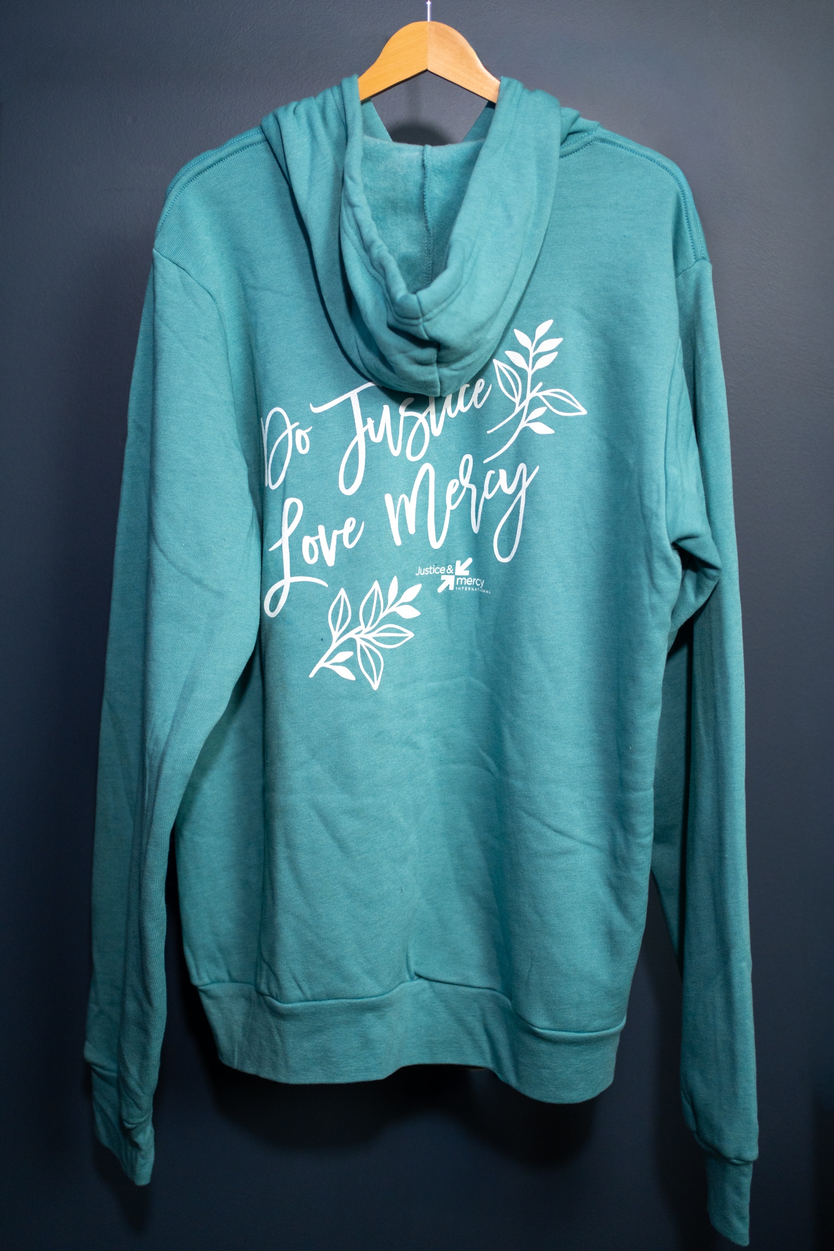 Teal Script Hoodie